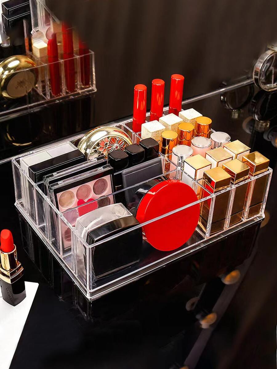 Caja de almacenamiento cosmético transparente, 1 pieza Organizador de encimera para cosméticos, soporte de tocador para lápiz labial, brochas, lociones, sombras de ojos, esmalte de uñas y joyas, organizador de escritorio para bolsas de mujeres y niñas, decoración de habitación, bolsas, bolsa de maquillaje, tocador, viaje, bolsa de maquillaje, artículos de viaje esenciales, organizador, almacenamiento, artículo de viaje esencial, organizador de maquillaje, bolsas de maquillaje, organizador de maquillaje, organizador, bolsa de aseo, organizador de escritorio, bolsa de cosméticos, bolsa de maquillaje, organizar el maquillaje, accesorios de tocador, bolsa de maquillaje, bolsas de maquillaje, joyero, bolsa, soporte para brochas de maquillaje, soporte para brochas, organizador de perfumes, bolsa, regalos para mujeres, regalos de Navidad, ideas de regalo para mujeres