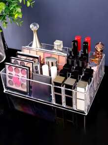 Caja de almacenamiento cosmético transparente, 1 pieza Organizador de encimera para cosméticos, soporte de tocador para lápiz labial, brochas, lociones, sombras de ojos, esmalte de uñas y joyas, organizador de escritorio para bolsas de mujeres y niñas, decoración de habitación, bolsas, bolsa de maquillaje, tocador, viaje, bolsa de maquillaje, artículos de viaje esenciales, organizador, almacenamiento, artículo de viaje esencial, organizador de maquillaje, bolsas de maquillaje, organizador de maquillaje, organizador, bolsa de aseo, organizador de escritorio, bolsa de cosméticos, bolsa de maquillaje, organizar el maquillaje, accesorios de tocador, bolsa de maquillaje, bolsas de maquillaje, joyero, bolsa, soporte para brochas de maquillaje, soporte para brochas, organizador de perfumes, bolsa, regalos para mujeres, regalos de Navidad, ideas de regalo para mujeres