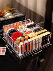 Caja de almacenamiento cosmético transparente, 1 pieza Organizador de encimera para cosméticos, soporte de tocador para lápiz labial, brochas, lociones, sombras de ojos, esmalte de uñas y joyas, organizador de escritorio para bolsas de mujeres y niñas, decoración de habitación, bolsas, bolsa de maquillaje, tocador, viaje, bolsa de maquillaje, artículos de viaje esenciales, organizador, almacenamiento, artículo de viaje esencial, organizador de maquillaje, bolsas de maquillaje, organizador de maquillaje, organizador, bolsa de aseo, organizador de escritorio, bolsa de cosméticos, bolsa de maquillaje, organizar el maquillaje, accesorios de tocador, bolsa de maquillaje, bolsas de maquillaje, joyero, bolsa, soporte para brochas de maquillaje, soporte para brochas, organizador de perfumes, bolsa, regalos para mujeres, regalos de Navidad, ideas de regalo para mujeres