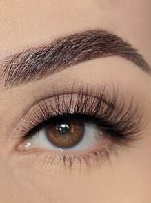 Asiteo 1pair Natural Extra Long False Eyelashes - Black - View 1