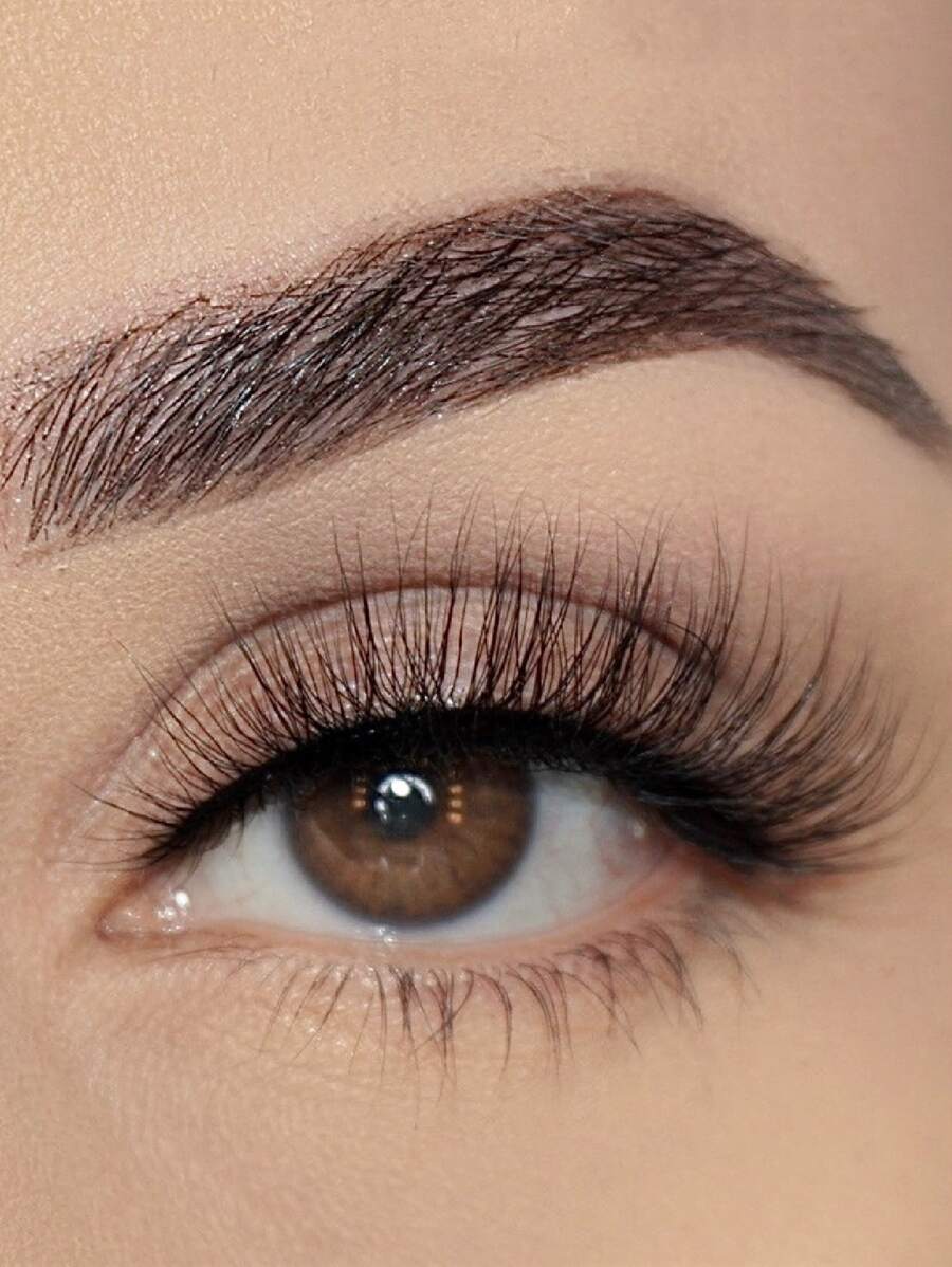 Asiteo 1pair Natural Extra Long False Eyelashes - Black - View 1