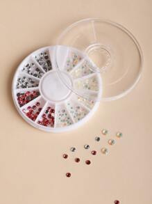 1 caja Decoración de uñas mixto con diamante de imitación - Multicolor - Ver 3