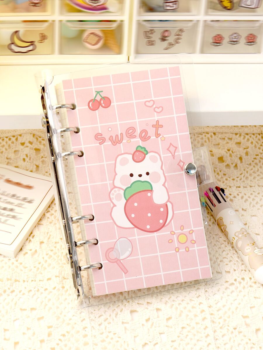 MOKA 1 pieza Carpeta de hojas sueltas dulce - Rosa - Ver 1