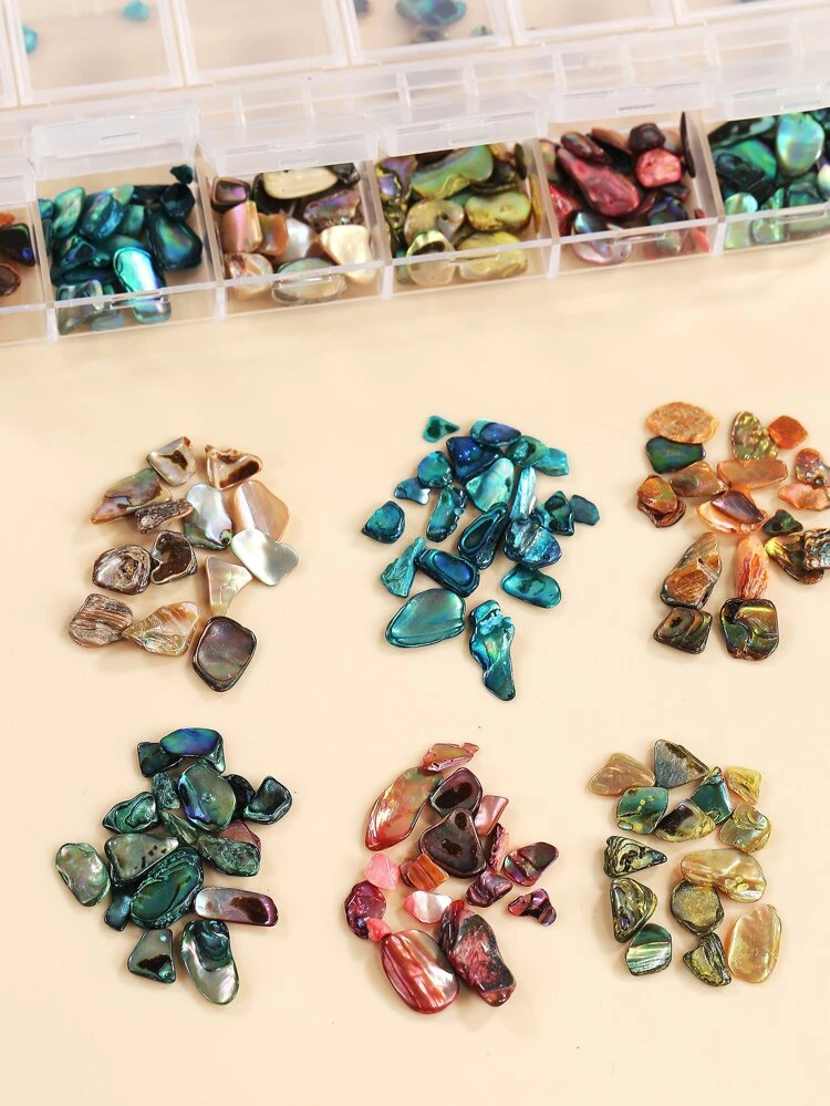 Xd222 Multicolor Abalone Shell Nail Art Decoration Set Diy Nail Charms Nail Gems Nail Supplies Nails