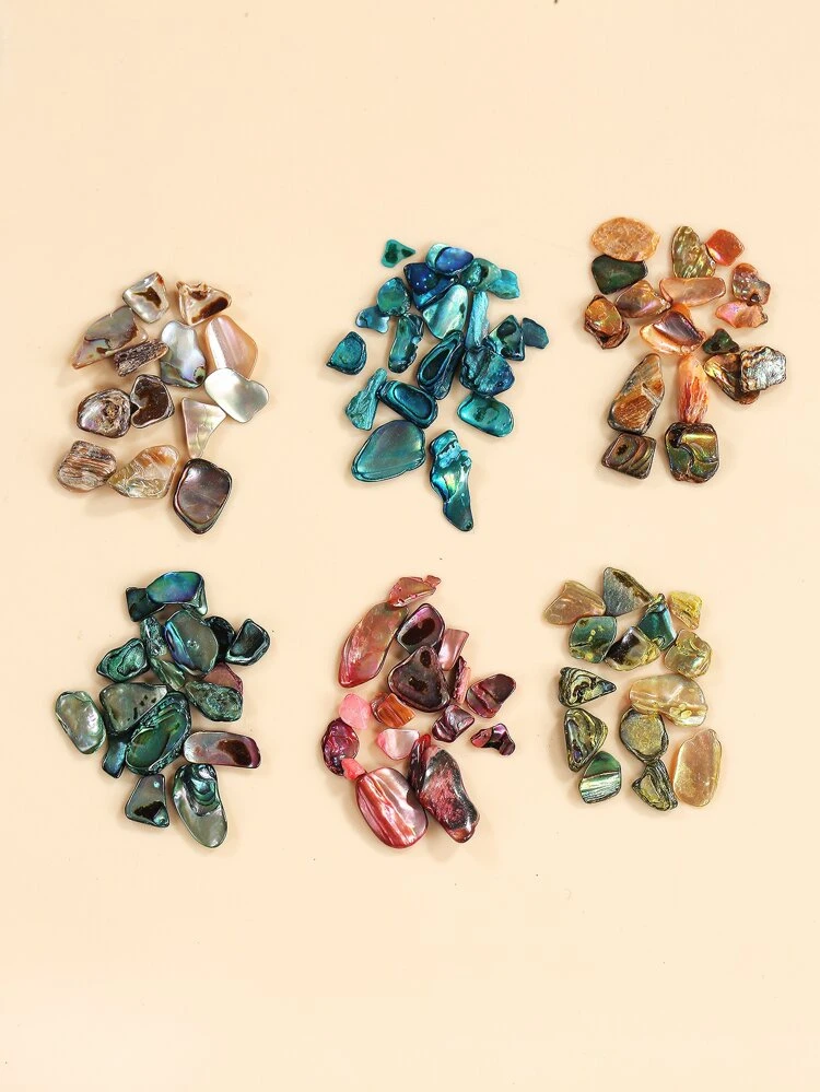 Xd222 Multicolor Abalone Shell Nail Art Decoration Set Diy Nail Charms Nail Gems Nail Supplies Nails