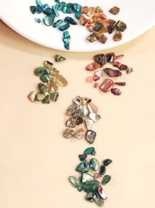 Xd222 多色鲍鱼壳美甲装饰套装 DIY 指甲饰 指甲宝石 美甲用品 指甲 - 彩色 - 查看 5