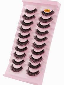 7 Trận Chiến Toàn Bộ Lông Mi Dày Uốn 9-12 MM Lông Tơ Nga Cuộn Lông Mi Giả - màu đen - Xem 2