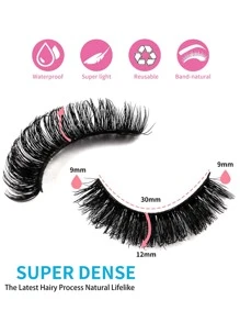 7 Trận Chiến Toàn Bộ Lông Mi Dày Uốn 9-12 MM Lông Tơ Nga Cuộn Lông Mi Giả - màu đen - Xem 3