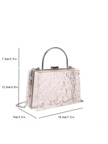 Không thấm nước Hợp thời Mini Trong sáng Chuỗi Túi hộp - Trong sáng - Xem 3