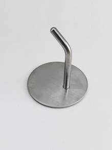 1入組不銹鋼自粘掛鉤經典黑色家居掛鉤