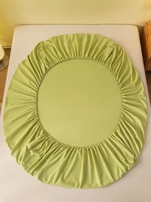 1 tấm ga trải giường mềm mại, thoáng khí, màu trơn chải kỹ, vỏ nệm đơn giản và hiện đại, vỏ giường phòng ngủ, tấm lót nệm màu hồng, bộ đồ giường màu trắng, bộ đồ giường cỡ đơn/đôi, bộ đồ giường cỡ đôi/toàn bộ (không bao gồm gối và vỏ gối) - Màu xanh Bạc hà - Xem 5