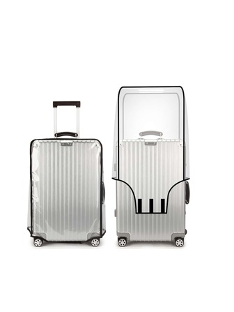 1入組透明撞色滾邊行李套