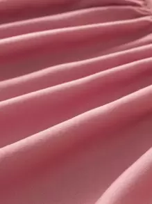 1 tấm ga trải giường mềm mại, thoáng khí, màu trơn, ga trải giường, vỏ nệm cỡ lớn, bộ đồ giường phòng ngủ, bộ đồ giường màu hồng, bộ đồ giường màu trắng, bộ đồ giường đôi màu đen, bộ đồ giường cỡ Queen/King nhiều màu (không có gối và vỏ gối) - Hồng - Xem 4