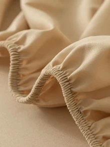 1入組卡其色床笠家用極簡面料床笠 - 卡其色 - 查看 6