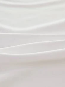 1入組白色床裙臥室極簡荷葉邊透氣床上用品床裙