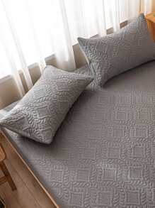 1對無填充物滌綸枕套床用幾何絎縫枕套