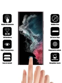 3pcs HD Curved Screen Protection Film Compatible With Samsung/Huawei - Clear - View 6
