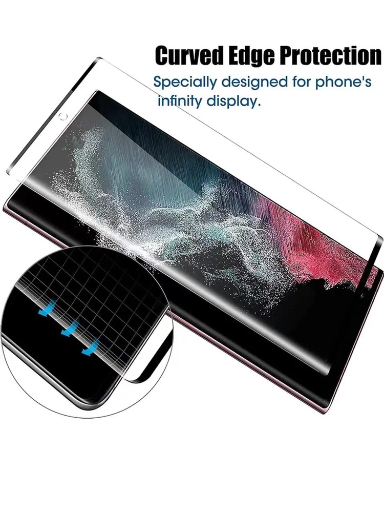 3pcs HD Curved Screen Protection Film Compatible With Samsung/Huawei - Clear - View 7