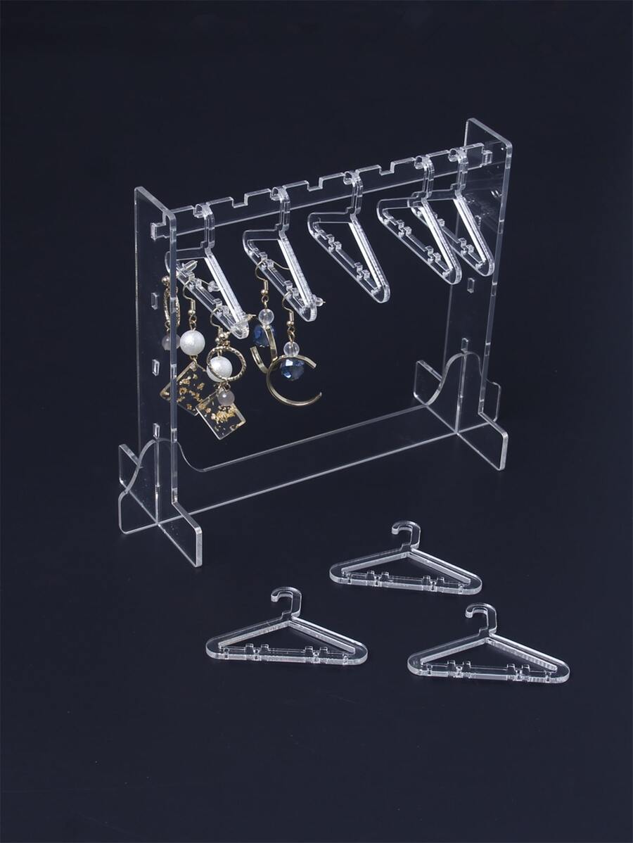 12入組/套PMMA首飾收納架簡約透明衣架設計家居首飾塔 - 無色 - 查看 1