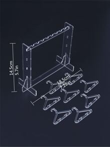 12入組/套PMMA首飾收納架簡約透明衣架設計家居首飾塔 - 無色 - 查看 4