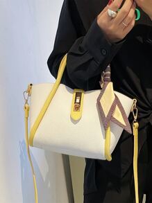 Túi đeo chéo Nữ Đôi tay cầm Thanh lịch - Màu vàng - Xem 7