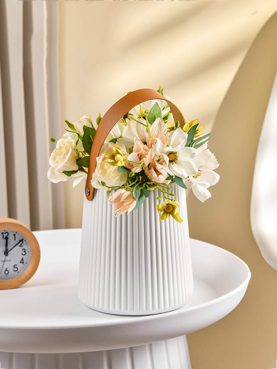 1入組塑料花瓶帶把手花瓶 - 彩色 - 查看 1