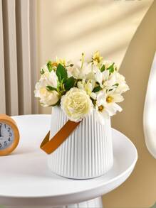 1入組塑料花瓶帶把手花瓶 - 彩色 - 查看 2