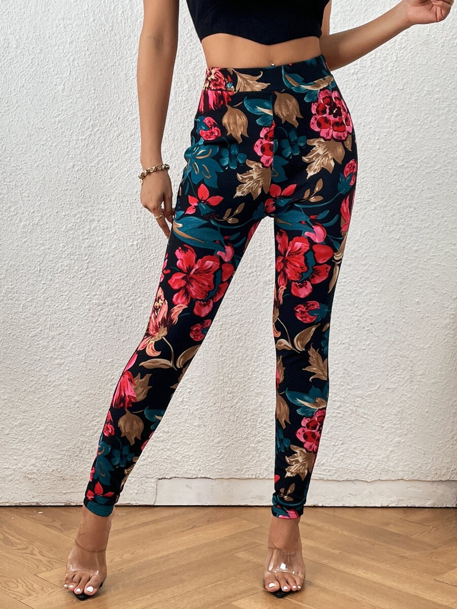 SHEIN Unity Quần tất nữ Hoa Giải trí - Nhiều màu - Xem 1