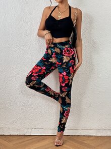 SHEIN Unity Quần tất nữ Hoa Giải trí - Nhiều màu - Xem 6