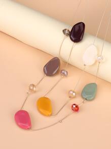 Vòng cổ nhiều lớp trang trí bằng đá - Nhiều màu - Xem 2