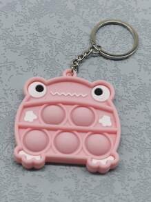 Cartoon Frog Design Fidget Toy Móc khóa quyến rũ - Hồng - Xem 3