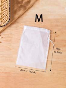 1入組豆漿過濾袋堅果奶袋茶咖啡酸奶過濾網可重複使用尼龍過濾袋過濾網 - 白色 - 查看 7