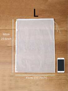 1入組豆漿過濾袋堅果奶袋茶咖啡酸奶過濾網可重複使用尼龍過濾袋過濾網 - 白色 - 查看 8