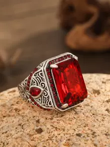 Fashionable E Popular Homens Decoração De Strass Anel Liga Para Jóias Presente E Para A Elegante