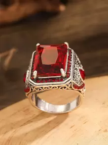 Fashionable E Popular Homens Decoração De Strass Anel Liga Para Jóias Presente E Para A Elegante