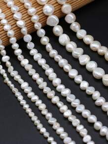 1strand Natural Freshwater Pearl DIY Bead - White - View 2