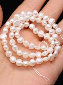 1strand Natural Freshwater Pearl DIY Bead - White - View 7