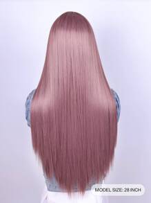 13*1 Lace Front Long Straight Synthetic Wig - Purple - View 2