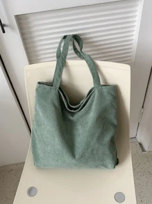 Minimalist Shopper Bag School Bag, Large Capacity, Portable, Suitable For Teen Girls Women College Students, Perfect For Back To School, First Day Of School, Middle School, High School, Shopping, Holiday, Literary School Bag & Book Bag For Women Or Students, Perfect For Books, Shopping, Back To School And More