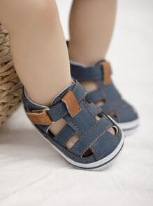 Outdoor Gladiator Sandals For Infant, Two Tone Multi Strap Ankle Strap Sandals - Navy Blue - View 2