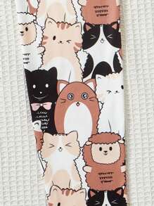 SHEIN 女孩卡通圖案緊身打底褲