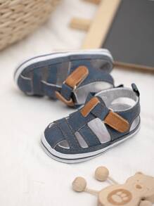 Outdoor Gladiator Sandals For Infant, Two Tone Multi Strap Ankle Strap Sandals - Navy Blue - View 3