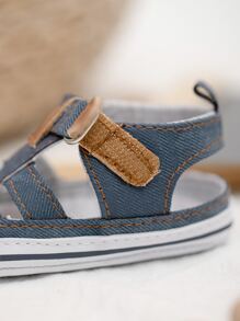 Outdoor Gladiator Sandals For Infant, Two Tone Multi Strap Ankle Strap Sandals - Navy Blue - View 5