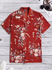 Manfinity Men Floral Print Shirt - Multicolor - View 1