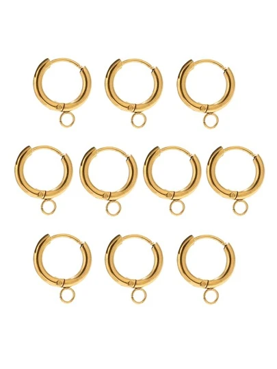 10pcs Huggier Earring Posts Jewelry Making Earring Finding