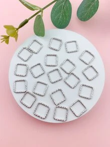 20pcs/set Split Ring Square DIY Jewelry Accessory - Yellow Gold - View 2