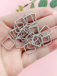 20pcs/set Split Ring Square DIY Jewelry Accessory - Yellow Gold - View 3