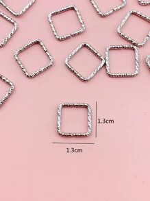 20pcs/set Split Ring Square DIY Jewelry Accessory - Yellow Gold - View 4