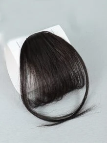 nimoki Short Straight Synthetic Hair Bangs - Black - View 1