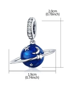 ESBERRY 1 Bạc 925 Khỉ Nhỏ Hạt Kim Loại Trang Sức Làm Charm Bạc Phù Hợp Với Ban Đầu Vòng Tay - Bạc - Xem 7